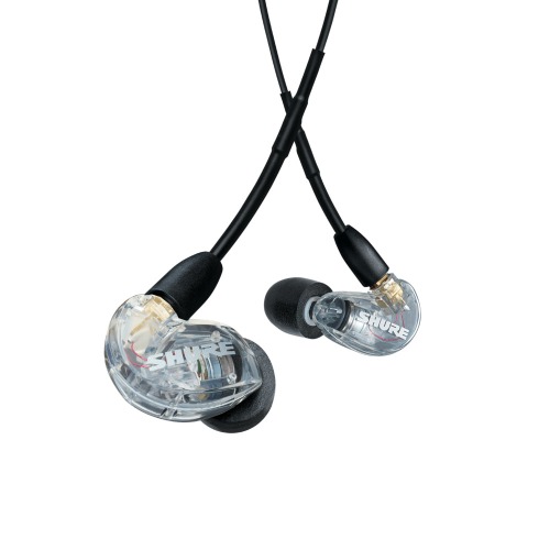 Shure AONIC 215 Wired Sound Isolating Earphones with Remote + Mic - clear