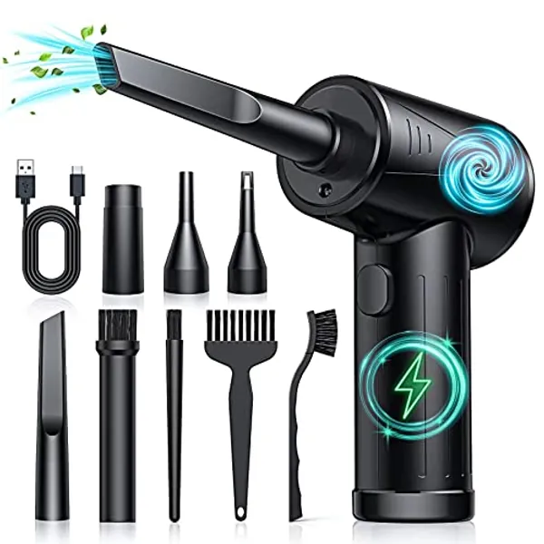 Compressed-air-duster-Keyboard-cleaner-200000 RPM Electric air dusters-Replace air can-no Canned air Duster-pc Cleaning-air Blower-Cordless air Duster for Computers-Compressed air 7600mAh