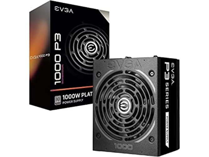 EVGA Supernova 1000 P3, 80 Plus Platinum 1000W, Fully Modular, Eco Mode with FDB Fan, Includes Power ON Self Tester, Compact 180mm Size, Power Supply 220-P3-1000-X1 - P3 - Supernova - 1000W