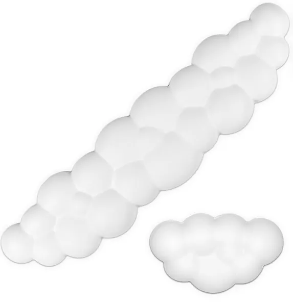 TEKXDD Keyboard mat Set - White Cloud - Keyboard Wrist Rest, Keyboard mat