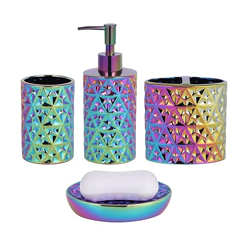 Colorful Bathroom Accessories Set 4 Pcs