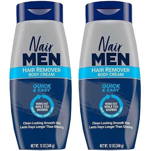 Nair Men Hair Removal Body Cream, 12 Ounce (Pack of 2) - 13 Ounce (Pack of 2)