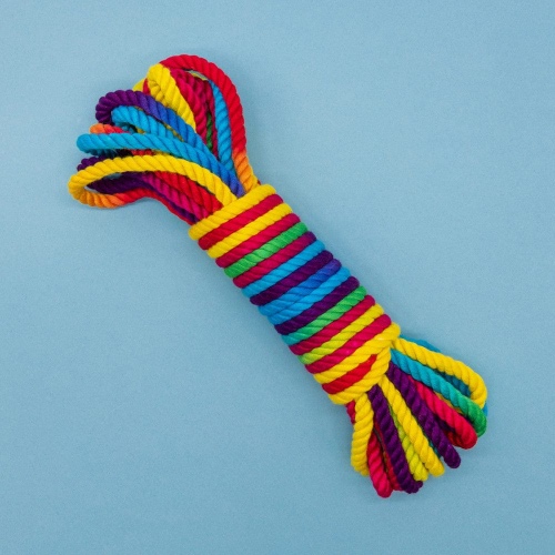 Funfetti Bamboo Bondage Rope - Rainbow