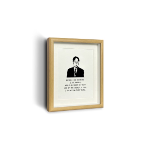The Office Merchandise Motivational Photo Frame Inspirational Wall Art for The Office Decor The Office Quote Poster for Coworker, Friend or The Office TV Show Fans, Dwight Motto ( 8.8” X 10.8”) - DWIGHT-01