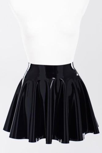 Latex fit-and-flare skirt | Default Title