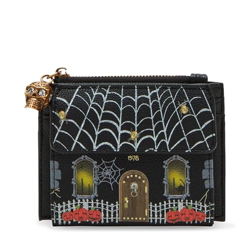 Betsey Johnson Haunted House Bifold Wallet, Black
