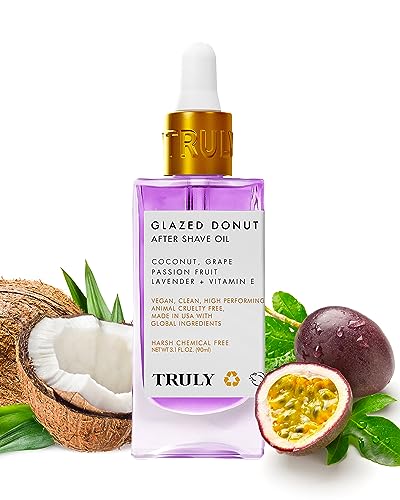Truly Beauty Glazed Donut After Shave Oil - Razor Bumps Treatment for Women, Razor Bump and Ingrown Hair Treatment for Bikini Area - 3.1 OZ - Glazed Donut