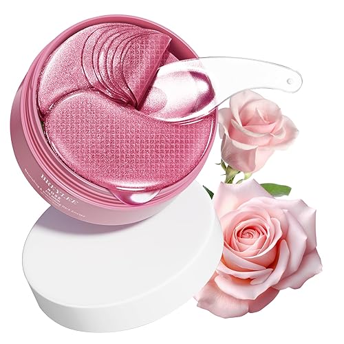 BREYLEE Rose Eye Mask - 60 Pcs Under Eye Treatment for Puffy Eyes, Wrinkles, Dark Circles and Fine Lines (Rose) - Rose