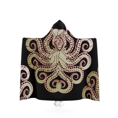 Techno Cthulhu Hooded Blanket - 50" × 40"