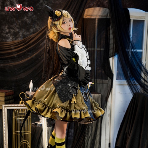 Uwowo V Singer Rascal Collab Witch Gothic Halloween Cosplay Costume - 【In Stock】S