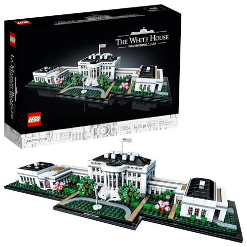 LEGO Architecture Collection: The White House 21054 - Model Building Kit, Creative Set for Adults and Teens, Energizing DIY Project, Iconic Presidential Office, Great Collectible Gift for Father's Day - Building Kit
