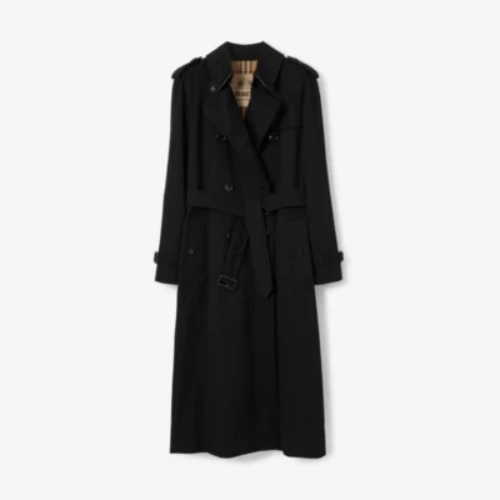 Long Waterloo Heritage Trench Coat in Black - Women | Burberry® Official