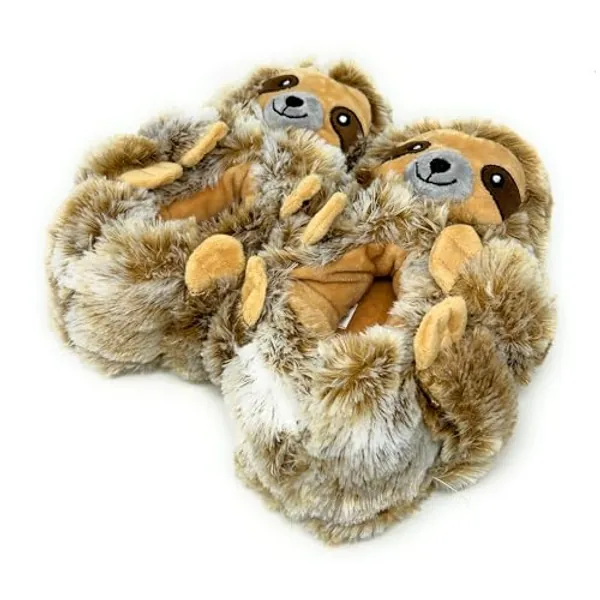 ooohyeah Funny Animal Hug Slippers for Women, Cute Plush Cozy Warm Slippers, Novelty Slippers with Grippers