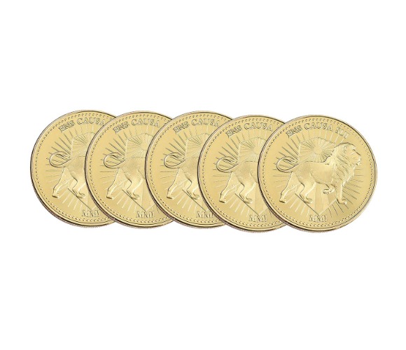 Continental Gold Coin Collecting Metal Coin (5 pcs) - 5 pcs