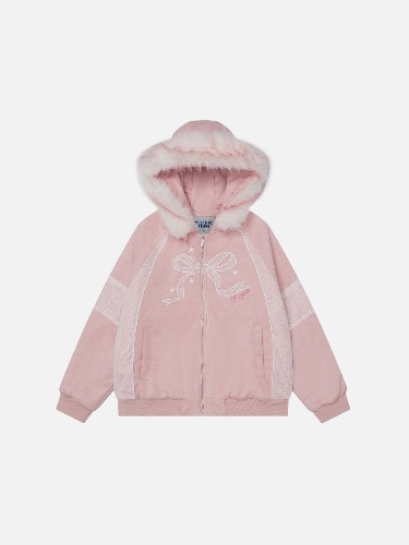 Aelfric Eden Lace Bow Coat | Pink / XS