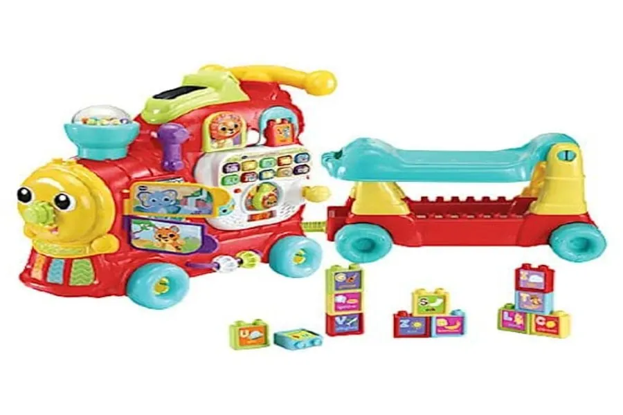 VTech Baby Rijd & Leer Letterlocomotief - Interactief speelgoed - Stimuleert de Fijne & Grove Motoriek - 1 tot 3 Jaar