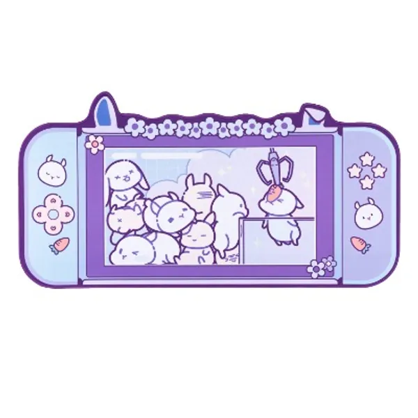 YOCORE Cute Rabbit Mouse Pad- 30.5'' x 16'' Large Non-Slip Rubber Base Desk Pad- Easy Clean Laptop Desk Mat for Gaming, Writing, or Home Office Work