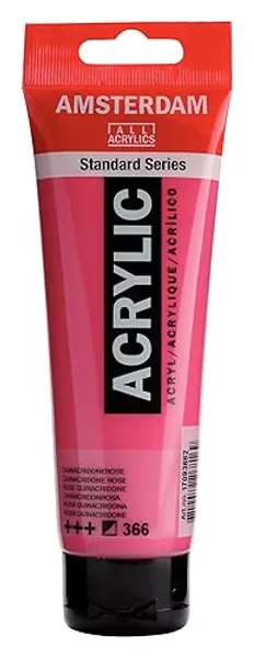 Amsterdam Standard Series Acrylic Tube 120 ml Quinacridone Rose 366 (17093662) - Quinacridone Rose
