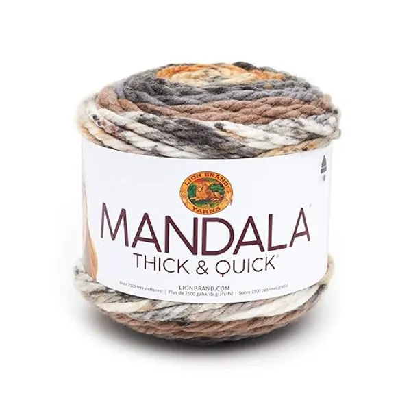 Lion Brand Yarn 528-203 Mandala Thick & Quick Yarn, Stairwell 528-203 - Stairwell