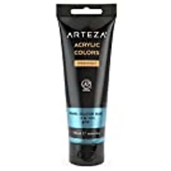 ARTEZA Metallic Acrylic Paint, Pearl Glacier Blue A225, 120 ml Pouch, Highly Pigmented & Fade-Resistant, Non-Toxic, Art Supplies for Artists & Hobby Painters