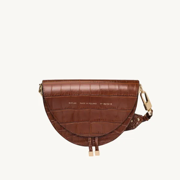 Saddle Bag “glossy caramel crocodile” - Chylak