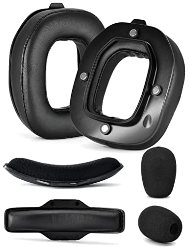 A40 TR Mod Kit – defean Replacement Earpads and Headband Compatible with Astro Gaming A40 TR Headset,Ear Cushions, Upgrade High-Density Noise Cancelling Foam, Added Thickness (Black Protein) - Black Velour