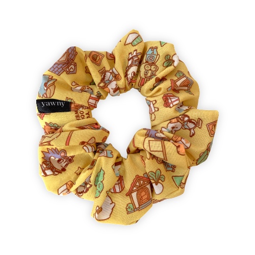 Yellow Animal Crossing Scrunchie (matte) - lite