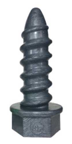 The Screw You - Large Metallic Silver Silicone Dildo | Medium Squish 10A