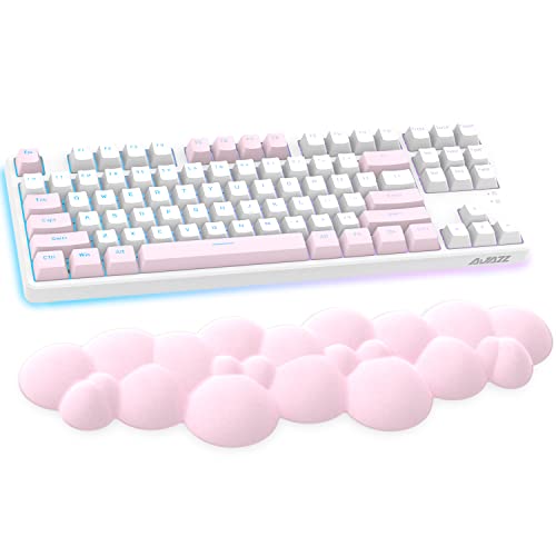 Gaming Keyboard Wrist Rest Pad,Memory Foam Keyboard Palm Rest, Ergonomic Hand Rest,Wrist Rest for Computer Keyboard,Laptop,Mac,Lightweight for Easy Typing Pain Relief-Pink - Pink