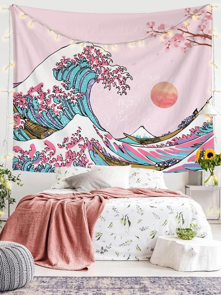 Wave Print Tapestry