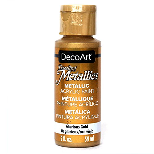 DecoArt Americana Acrylic Metallic Paint, Glorious Gold - Gold