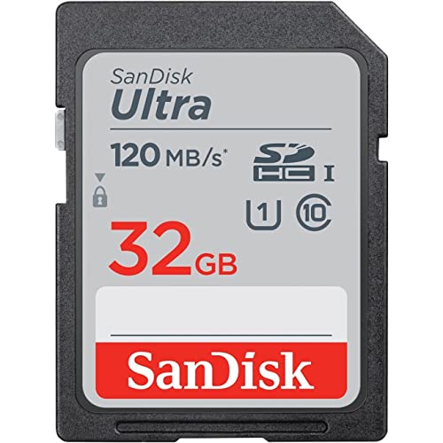 SanDisk 32GB Ultra SDHC UHS-I Memory Card - 120MB/s, C10, U1, Full HD, SD Card - SDSDUN4-032G-GN6IN - Memory Card Only - 32GB