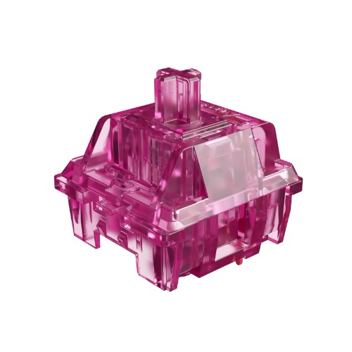 Akko Keyboard Switches, CS Crystal Wine Red Switches for Mechanical Keyboard, 3 Pin 45gf Linear Switches (45pcs) - Crystal Wine Red