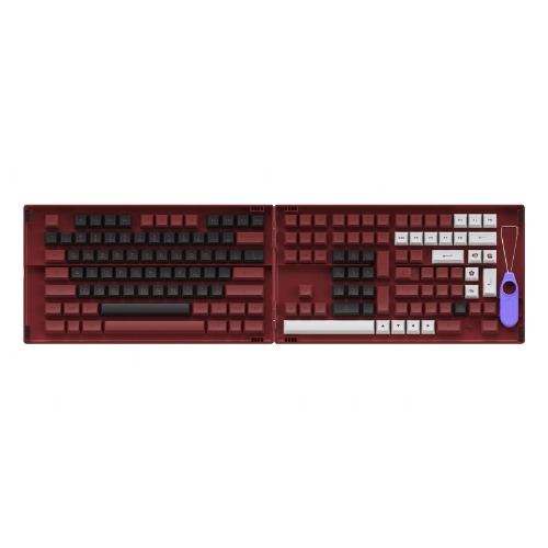Akko Bred 158-Key ASA Profile PBT Double-Shot Keycap Set for Mechanical Keyboards with Collection Box - ASA Profile Bred
