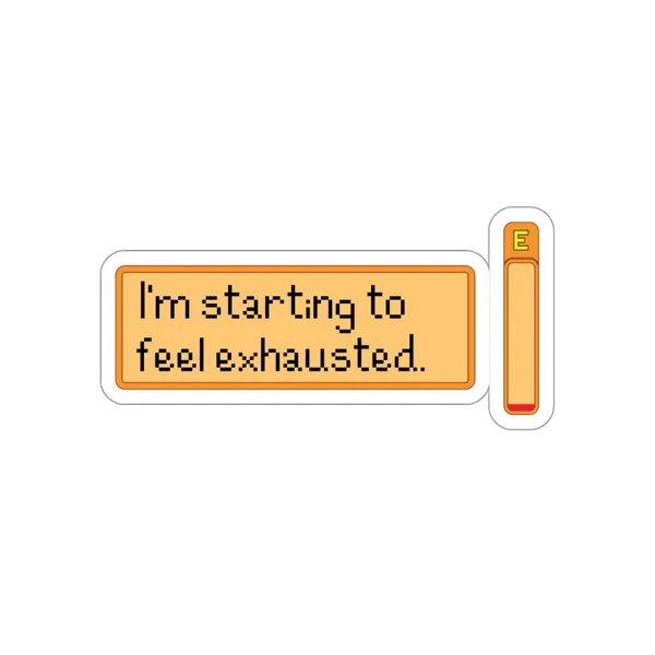 Stardew Valley stickers, feel exhausted, -sticker, Stardew Valley, ' sticker, Stardew sticker, Stardew, dye cut sticker, die cut sticker
