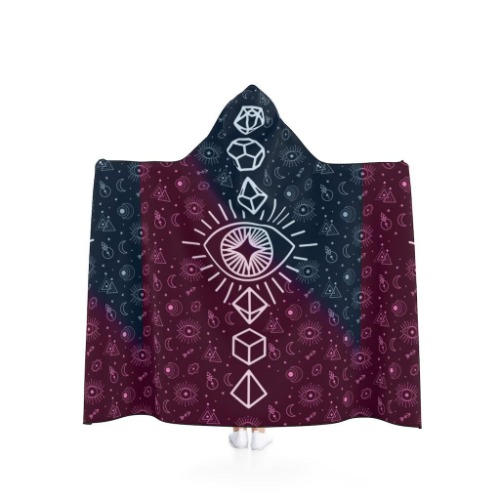 Tarot Polyhedral Hooded Blanket - 50" × 40"