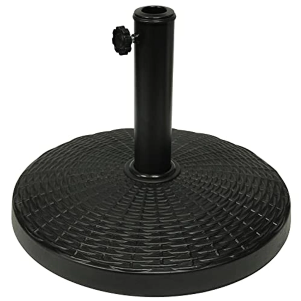 Blissun 22 lbs Heavy Duty Patio Market Umbrella Base Stand (16.5") - 16.5" - Black