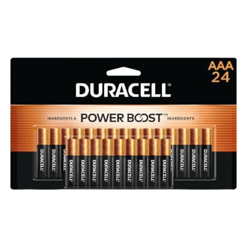 Duracell Coppertop AAA Batteries with Power Boost Ingredients, 24 Count Pack Triple A Battery with Long-Lasting Power, Alkaline AAA Battery for Household and Office Devices - 24 Count (Pack of 1)