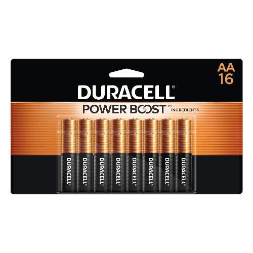 Duracell Coppertop AA Batteries with Power Boost Ingredients, 20 Count Pack Double A Battery with Long-lasting Power, Alkaline AA Battery for Household and Office Devices - 16 Count