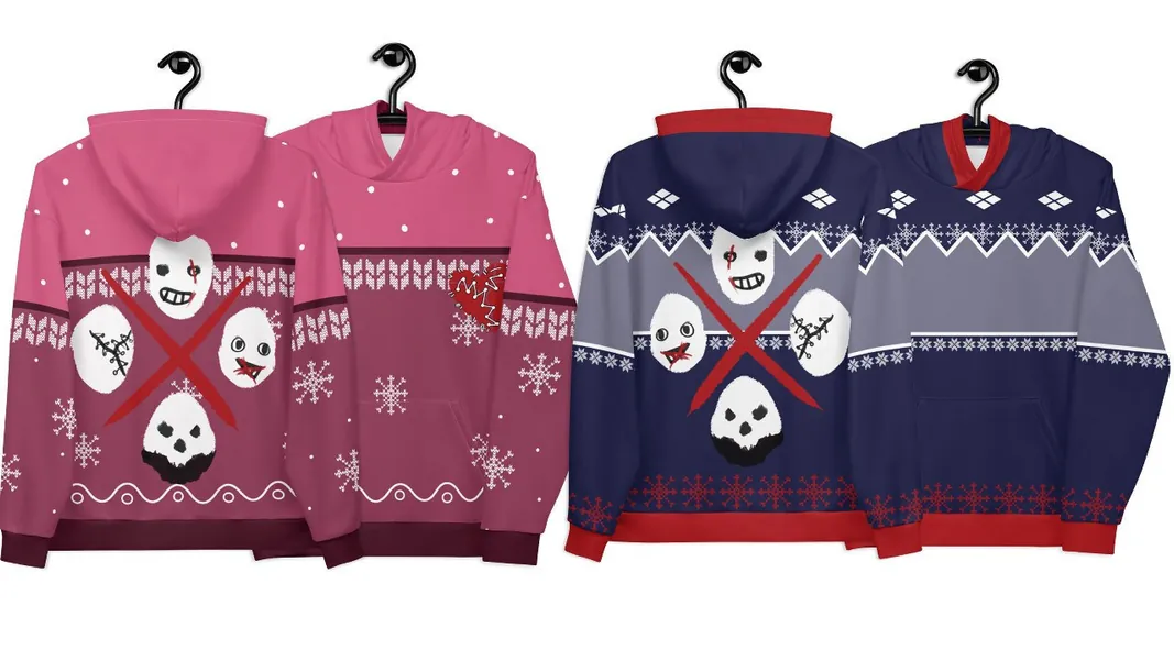 DbD Ugly Christmas Sweatshirts // (Nancy, Felix, Mikaela Added), Dwight Cosplay, Pizza Dwight, Pizza Sweater, Legion Cosplay