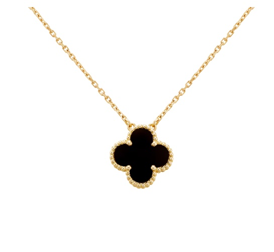 Pendentif Vintage Alhambra Or jaune 750/1000, Onyx - Van Cleef & Arpels
