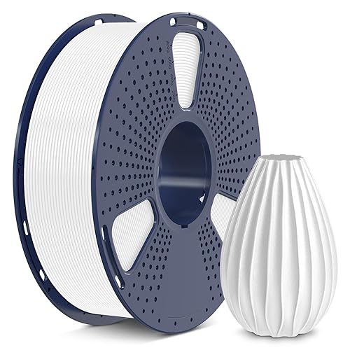 Filamento SUNLU PETG 1,75 mm, Filamento PETG para impresora 3D, filamento 3D resistente, 1 kg(2,2 libras)/bobina, Blanco - Blanco