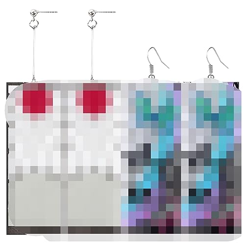 simyron 2 Paar Dämonentöter Ohrringe Ohrringe Frauen Schmetterling Ohrringe Anime-Merch Acryl Cartoon Schmuck Anime Cosplay Symbol-Anhänger-Ohrring Persönlichkeit Unisex Anime-Fans Geschenk