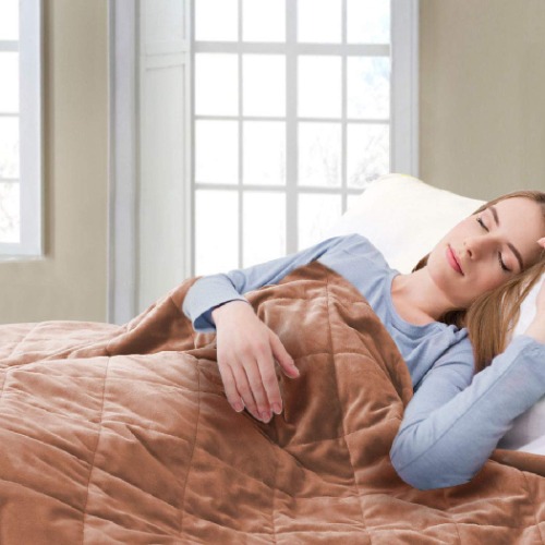 DreamZ 9KG Anti Anxiety Weighted Blanket Gravity Blankets Royal Pink Colour - 198x122cm (9KGS) - Pink