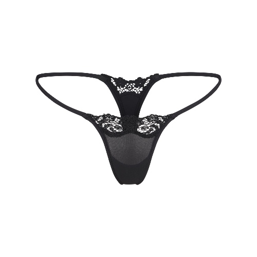 FITS EVERYBODY LACE STRING THONG | ONYX