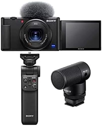 Sony ZV-1 + ECM-G1 Microphone + Grip - Vlog Camera + Microphone + Grip