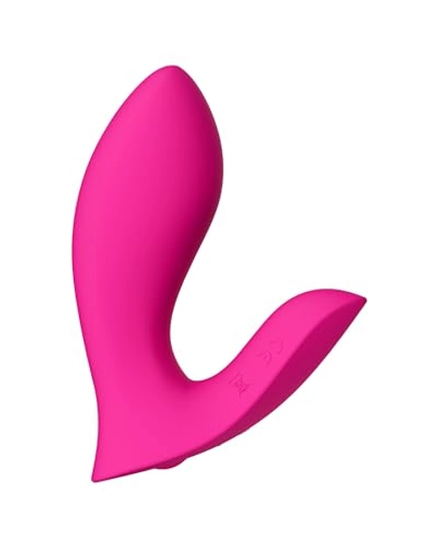 LOVENSE Flexer Bluetooth Butterfly Vibrator with App Controlled, Wearable Remote Vibrator for Clitoral G-Spot, Sex Toys for Women Couples, Unlimited Custom Vibration Modes Pink