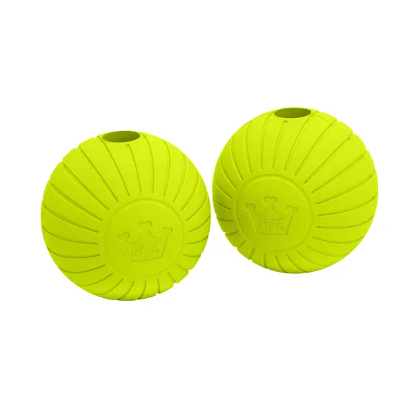 Chew King Supreme Rubber Fetch Balls - Extremely Durable Natural Rubber Toy - 2.5" (Medium)