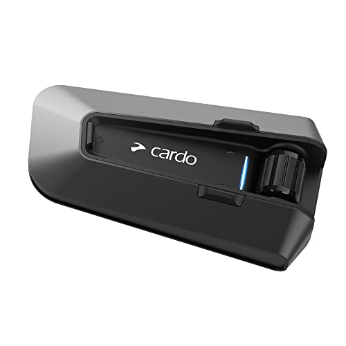 Cardo PACKTALK Edge Motorcycle Bluetooth Communication System Headset Intercom - Single Pack, Black - Single Pack - Edge - Headset