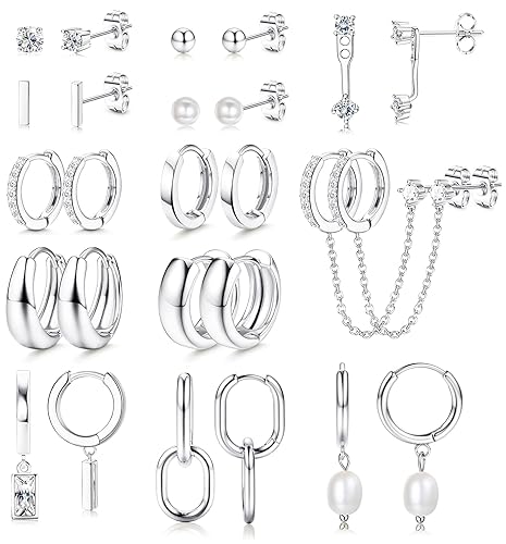 Silver Earrings Set